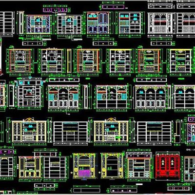 酒柜设计图纸CAD素材
