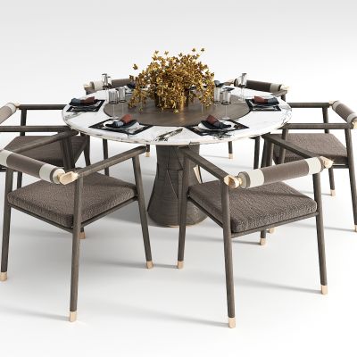 新中式餐桌椅组合2