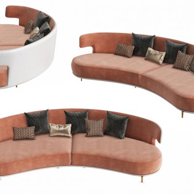 现代弧形沙发，异形沙发，接待沙发，客厅沙发，多人沙发，沙发
