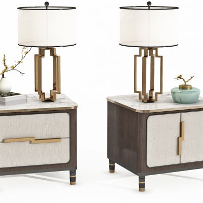 新中式床头柜，床头柜，边柜，茶水柜，矮柜，装饰柜，储物柜，边几，摆件