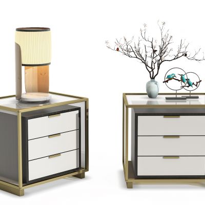 新中式床头柜，床头柜，边柜，茶水柜，矮柜，装饰柜，储物柜，边几，摆件