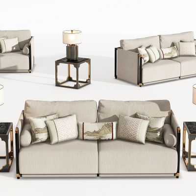 新中式沙发茶几，沙发，多人沙发，单人沙发，茶几，角几，休闲沙发，休闲椅