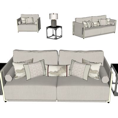 新中式沙发茶几，沙发，多人沙发，单人沙发，茶几，角几，休闲沙发，休闲椅