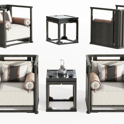 新中式休闲椅，洽谈椅，茶几，洽谈沙发，休闲沙发，会客椅，会客沙发，围椅