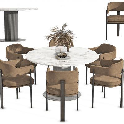 现代餐桌椅组合，圆形餐桌，餐椅，书椅，餐桌，洽谈桌，单椅，布椅，异形餐桌