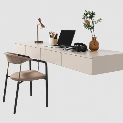 书桌电脑摆件组合