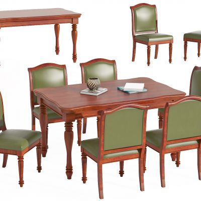 美式餐桌椅组合，餐桌，餐椅，休闲椅，书椅，书桌，皮椅，实木餐桌，实木餐椅