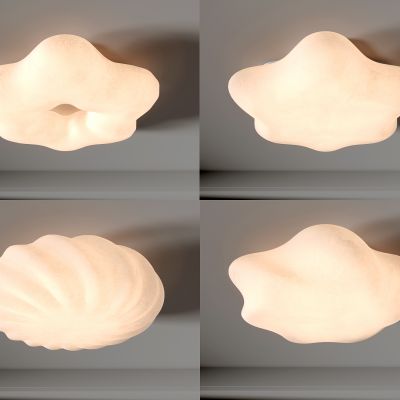 现代奶油环状吸顶灯 现代吸顶灯 客厅 卧室 吸顶灯 儿童房 现代 简约 轻奢 创意吸顶灯