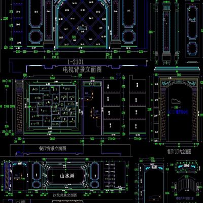 石材背景墙石材线条素材设计CAD设计素材