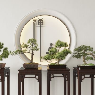 新中式绿植盆栽组合