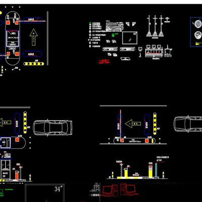 安防监控LED摄像头电脑CAD设计素材