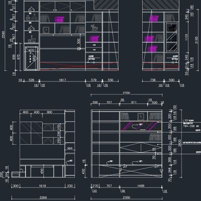 全屋定制榻榻米设计案例CAD图CAD设计素材