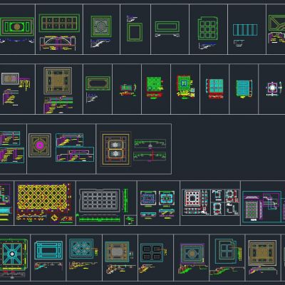 整木固装吊顶天花深化设计CAD设计素材