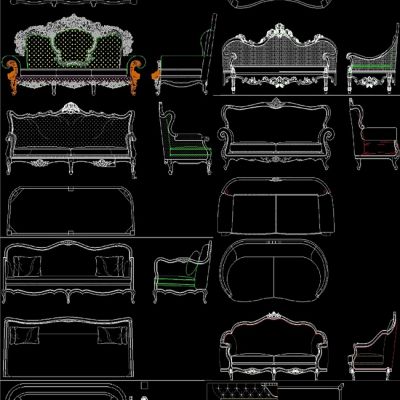 沙发CAD设计素材