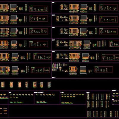 整木家居标准套间体系cad图CAD设计素材