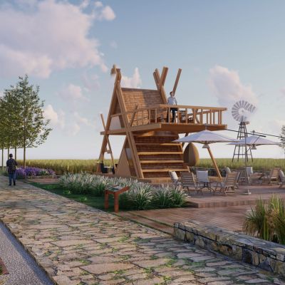 现代稻田农场，示范基地