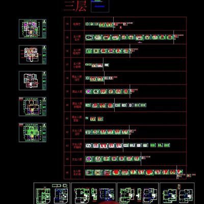 整木四层别墅欧式装修全套施工图纸带图片CAD设计素材