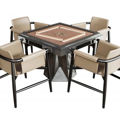 现代麻将桌椅组合