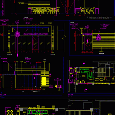 咖啡厅CAD施工图纸CAD设计素材