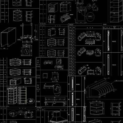 橱柜设计素材CAD图CAD设计素材