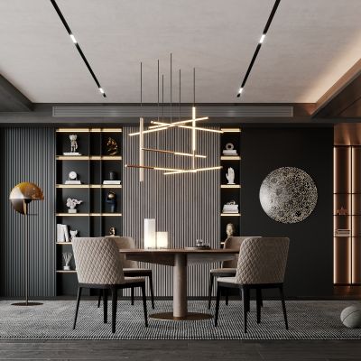 现代高级灰餐厅