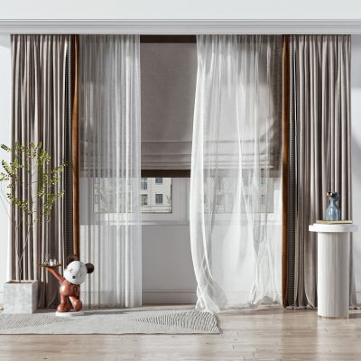 现代窗帘 窗纱
