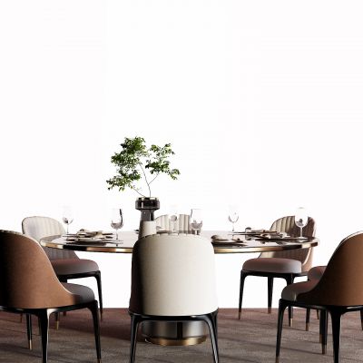 现代餐桌 圆桌