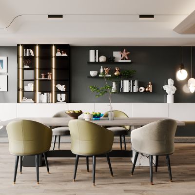 现代高级灰餐厅