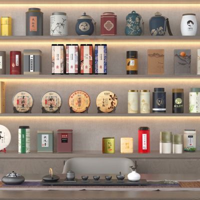 新中式茶叶展台