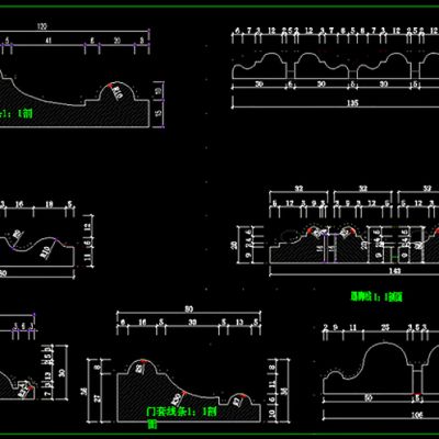 大理石线条图集CAD素材图