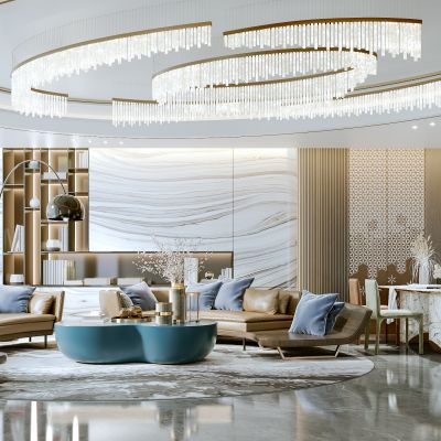 现代轻奢家居客餐厅