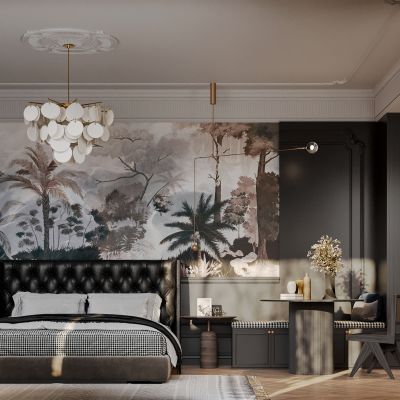 现代法式卧室套房