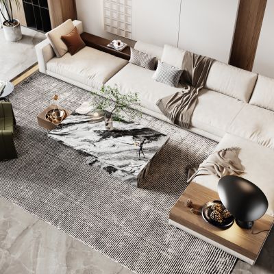 现代沙发茶几组合