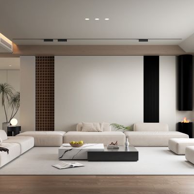 现代风格的客厅