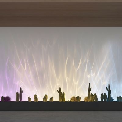 现代水波纹灯_花坛