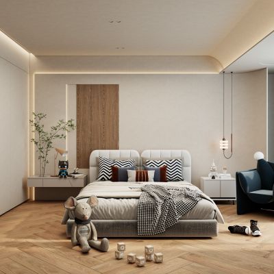 极简奶油风卧室