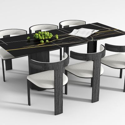 现代餐桌椅组合