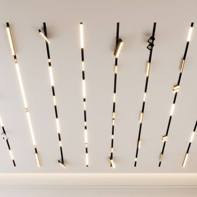 现代磁吸轨道射灯 内嵌射灯