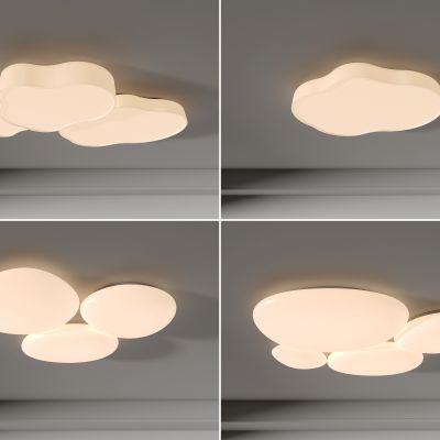 现代奶油环状吸顶灯 现代吸顶灯 客厅 卧室 吸顶灯 儿童房 现代 简约 轻奢 创意吸顶灯