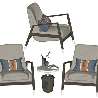 新中式休闲椅，洽谈椅，书椅，休闲椅，茶几，圆几，洽谈桌，布椅，会客椅