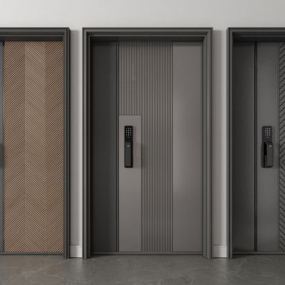 现代入户门_子母门_密码门_单开门