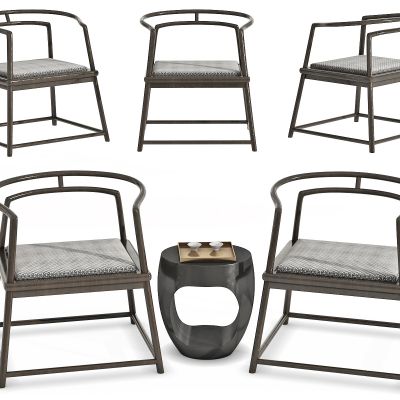 新中式休闲椅，围椅，洽谈椅，书椅，圈椅，接待沙发，接待椅，布椅，实木椅