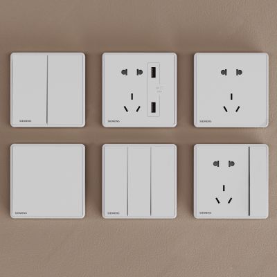 现代开关插座组合SU模型