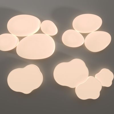 现代奶油环状吸顶灯 现代吸顶灯 客厅 卧室 吸顶灯 儿童房 现代 简约 轻奢 创意吸顶灯