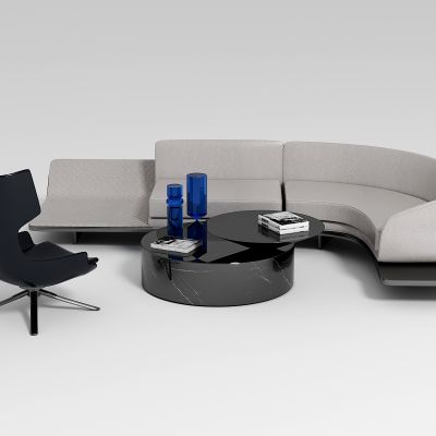 现代洽谈沙发茶几组合