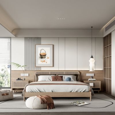 北欧风卧室SU