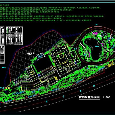 度假村绿化方案平面图CAD景观图