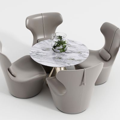 现代洽谈桌椅组合3D模型