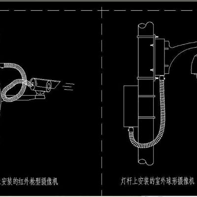 视频监控系统安装大样图cad素材