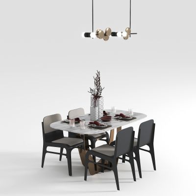现代餐桌椅组合